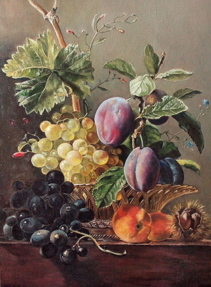натюрморт со сливами - фрукты, натюрморт - оригинал