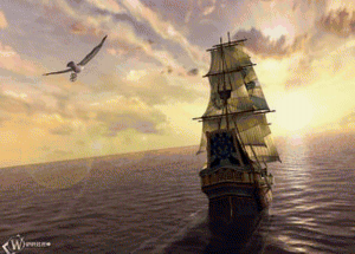 корабль - корабль, море, шторм - предпросмотр