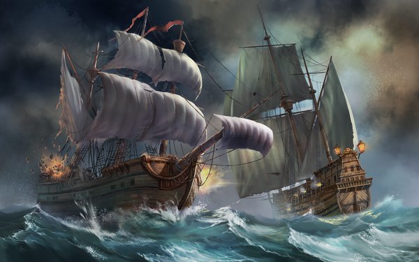 корабли - корабль, море, шторм - оригинал