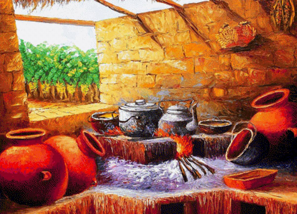 Очаг. Мексиканские напевы. - живопись. - предпросмотр