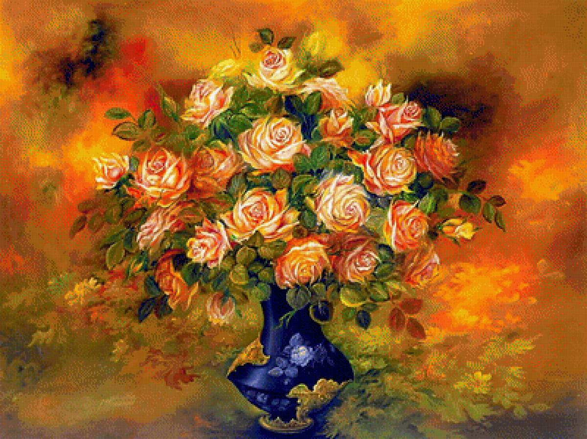 Натюрморт. - цветы, живопись., натюрморт - предпросмотр