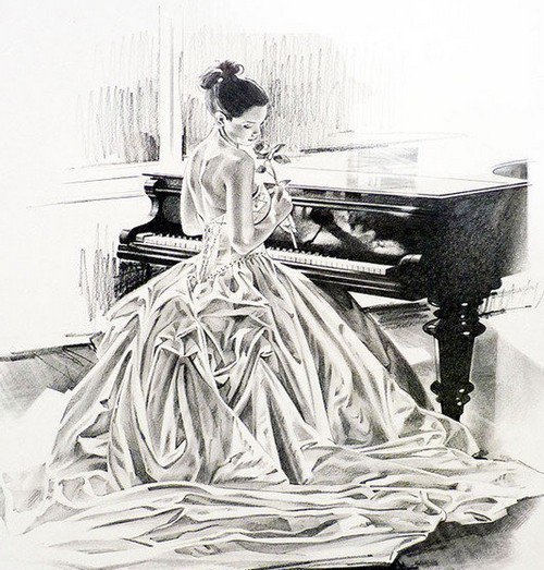 Девушка и рояль - оригинал