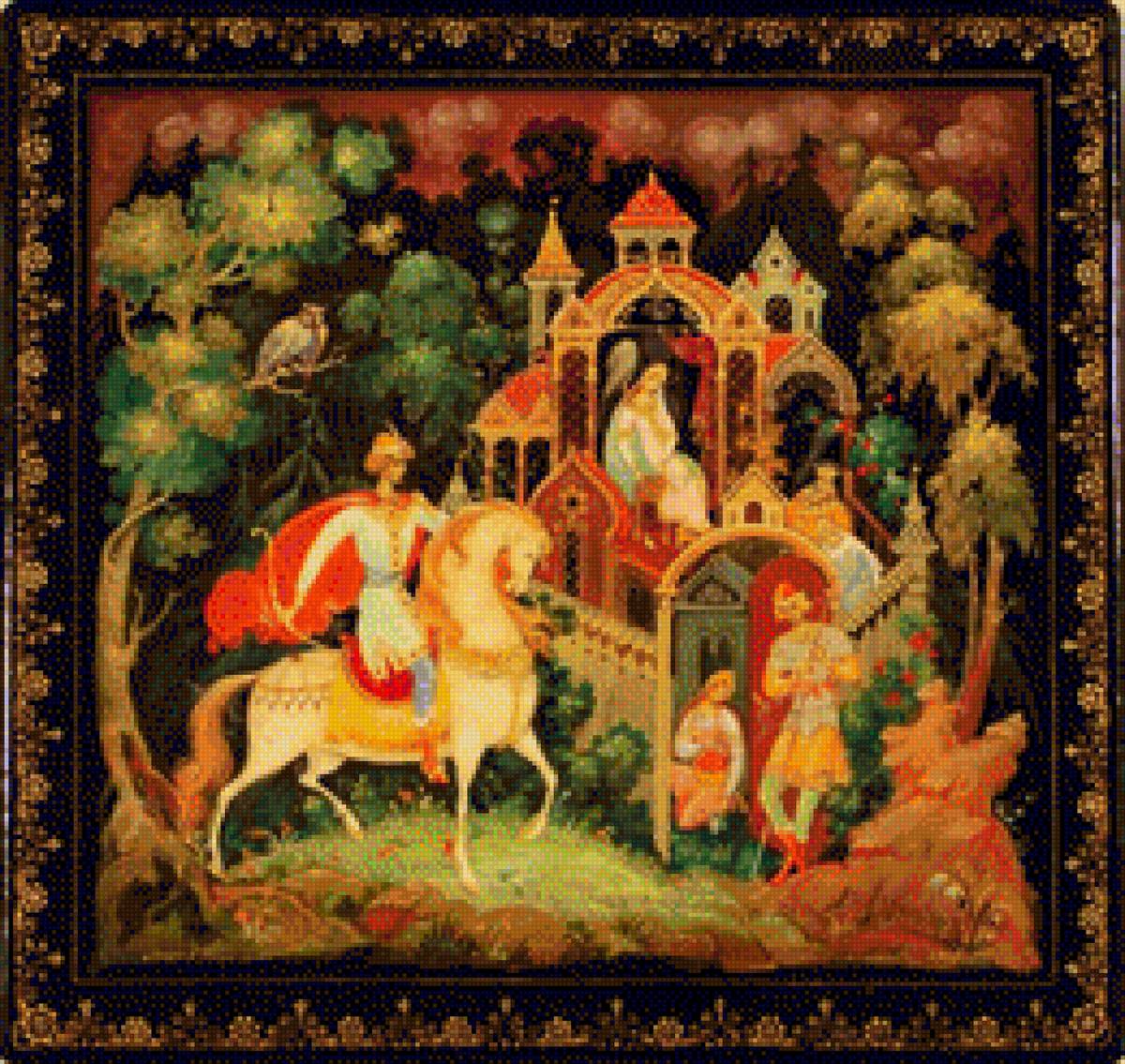 сказка о спящей царевне - пушкин, русская сказка, сказка, палех - предпросмотр