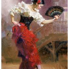 Оригинал схемы вышивки «Фламенко» (№1773794)