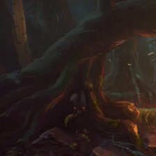 Схема вышивки «лиса в лесу 1»