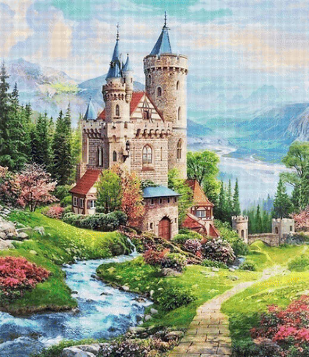 Замок - горы, природа, замок - предпросмотр