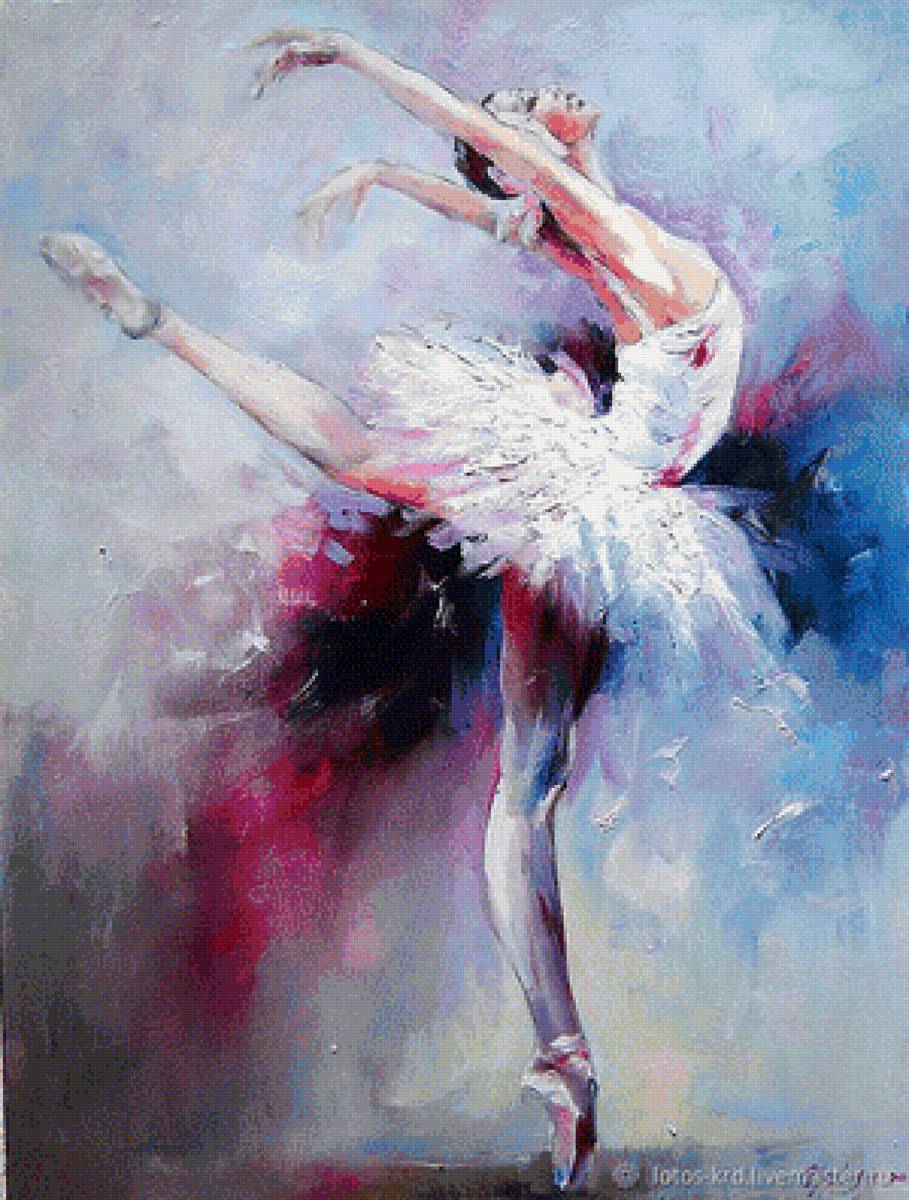 Балерина - танцовщицы, балерины, девочки, танец, картина - предпросмотр