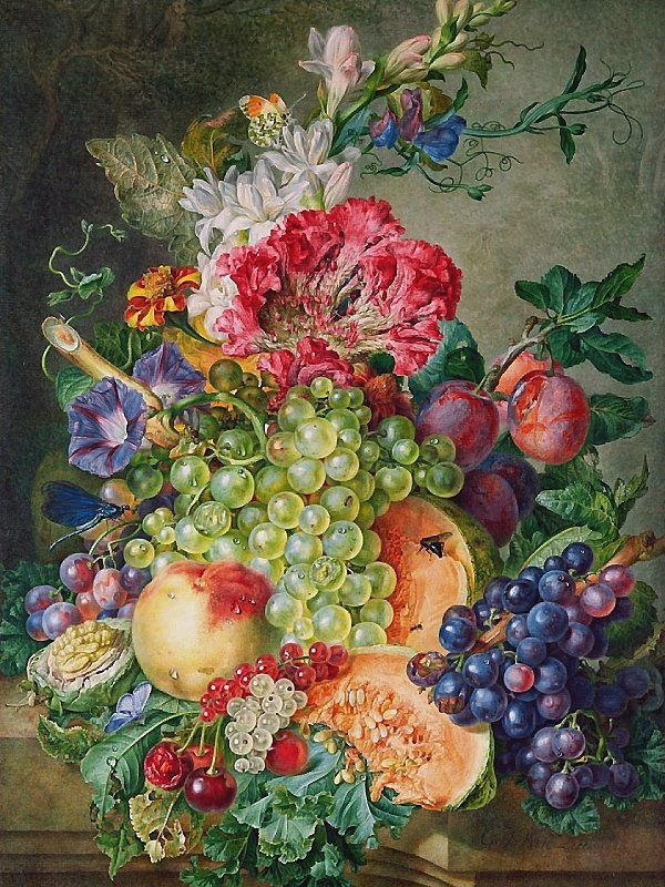 фруктовый натюрморт - картина, натюрморт - оригинал