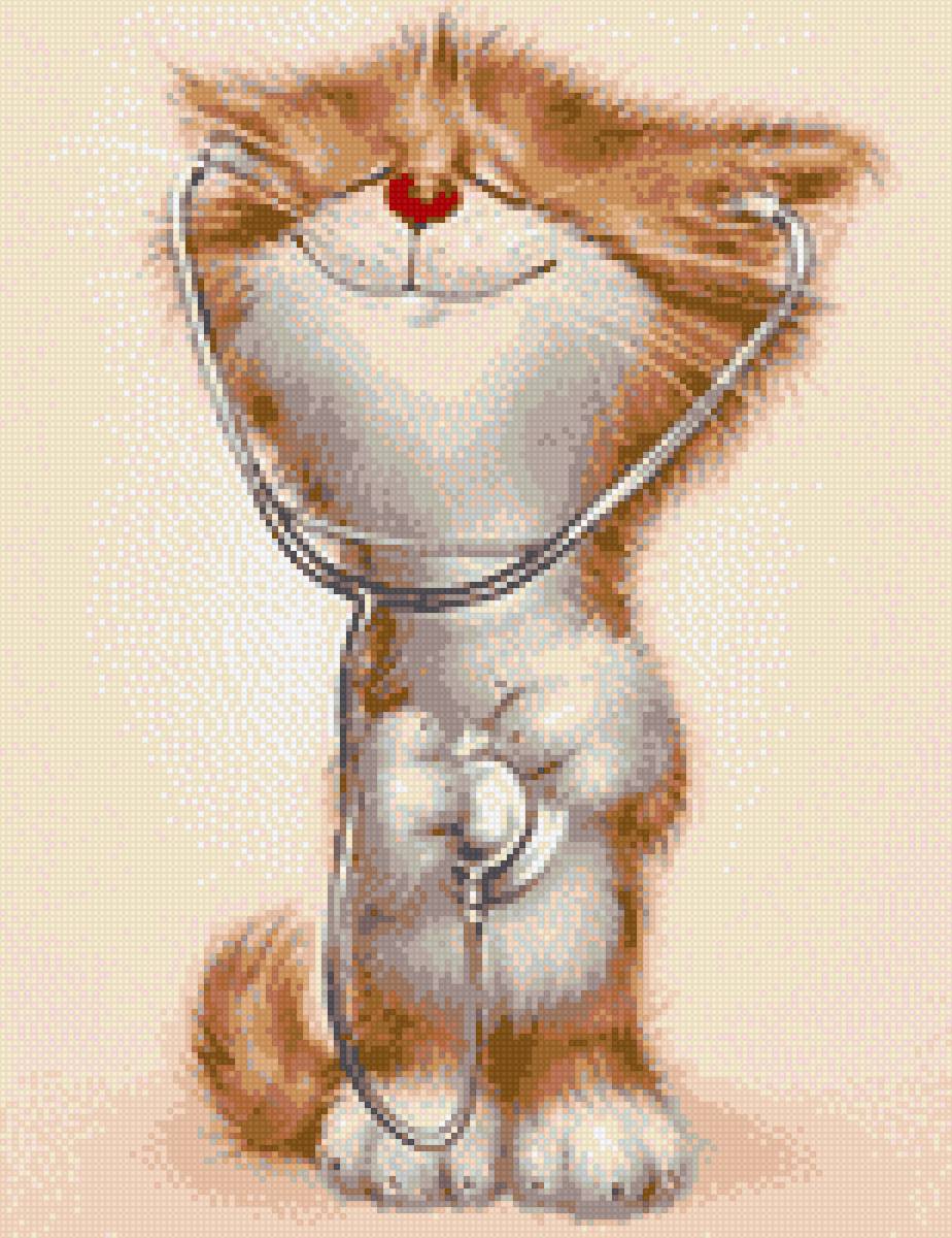 рыжий доктор - кот, медицина - предпросмотр