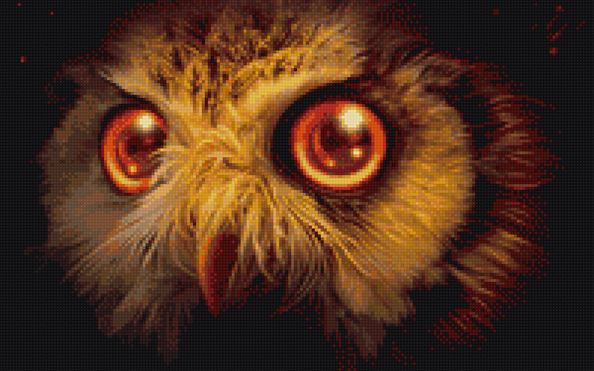 сова - глаза - предпросмотр