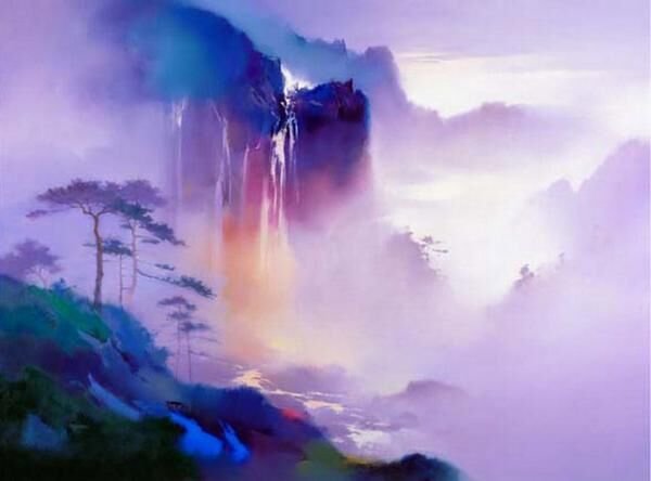 Синий водопад - водопад китай пейзаж - оригинал