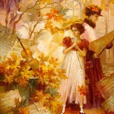 Схема вышивки «муыка осени»