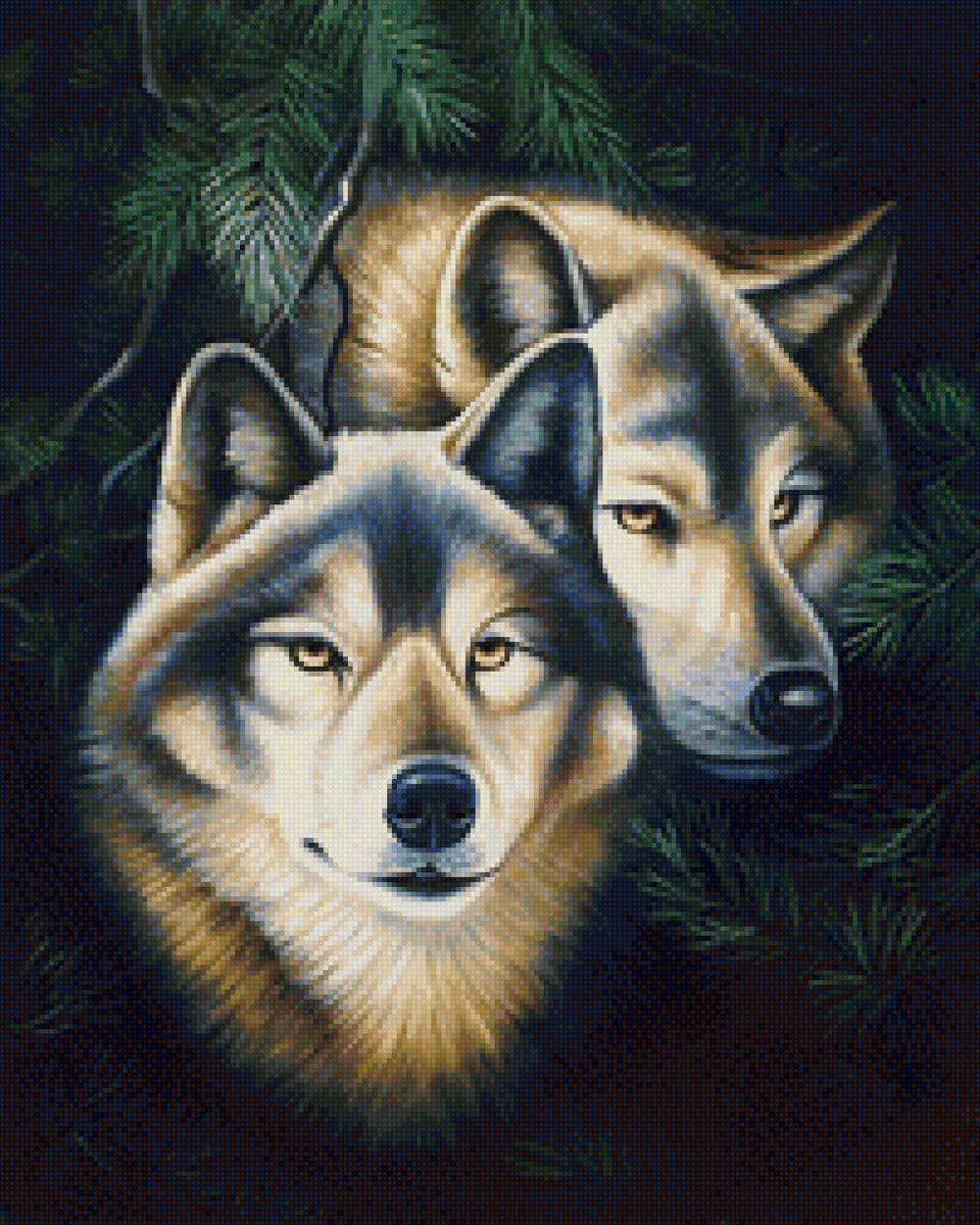 Худ. Деревенчук Вл. Волки - волки, животные, зима, природа - предпросмотр