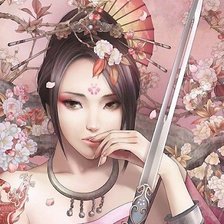 Схема вышивки «Девушка»