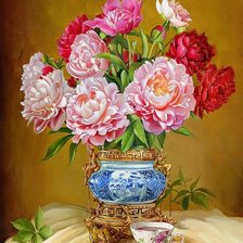 Схема вышивки «pivonie»