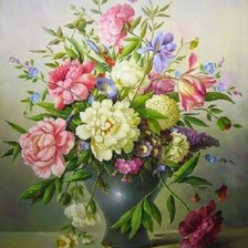 Схема вышивки «nežná kytica»