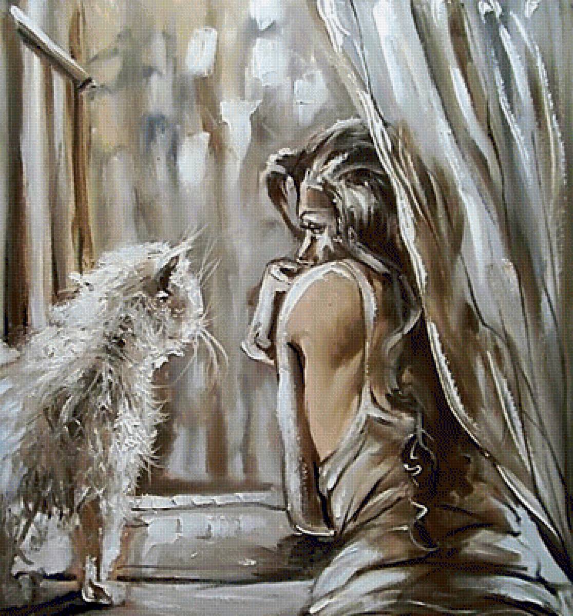 Чаепитие.. - картина, живопись. - предпросмотр