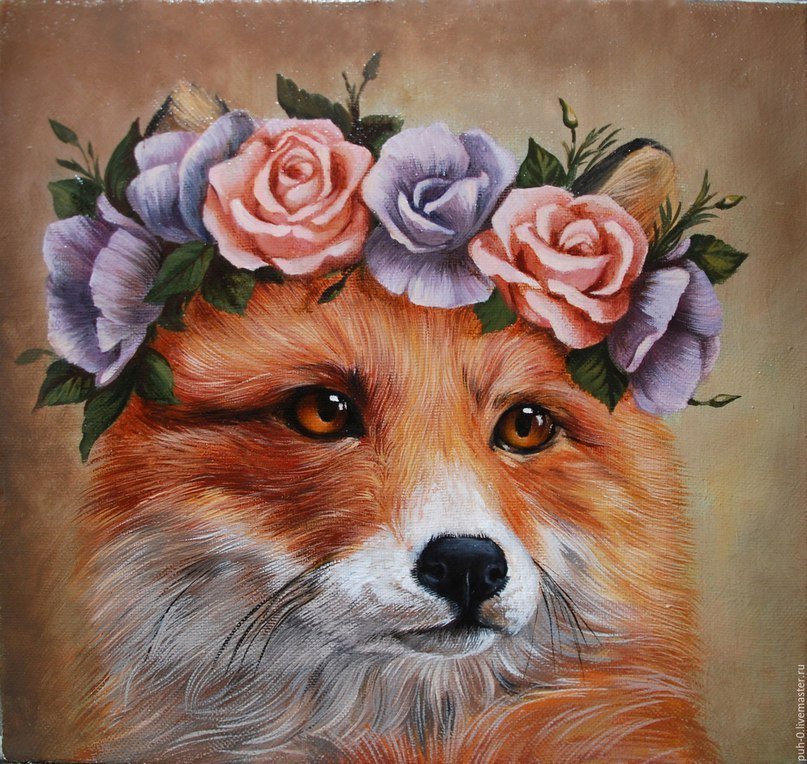 лиса - картина - оригинал