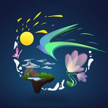 Схема вышивки «ласточка»