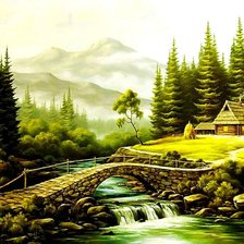 Схема вышивки «Пейзаж.»