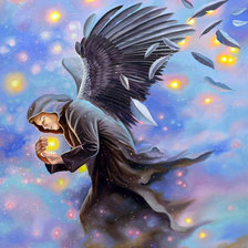 Схема вышивки «Худ. Деревенчук Вл. Черный ангел»