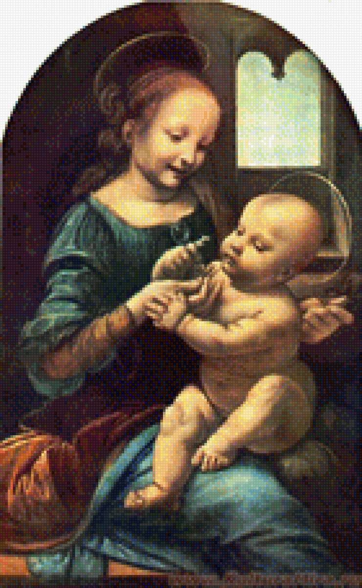 Мадонна с цветком (Мадонна Бенуа). Эрмитаж. - эрмитаж, картина, мадонна, цветок, живопись - предпросмотр