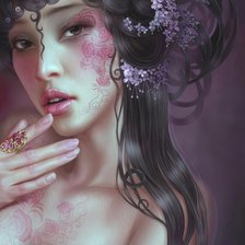 Схема вышивки «Девушка»