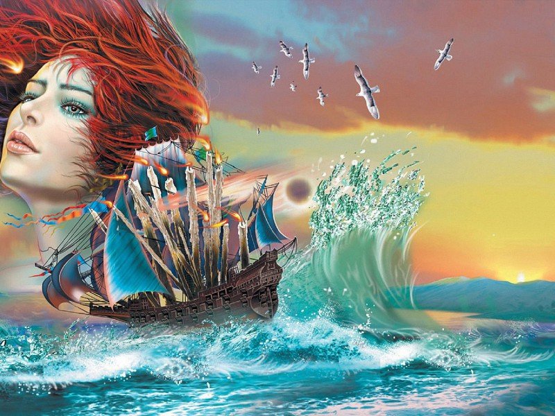 Девушка-шторм - оригинал