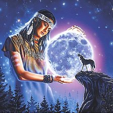 Схема вышивки «Девушка»