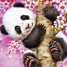 Схема вышивки «панда»