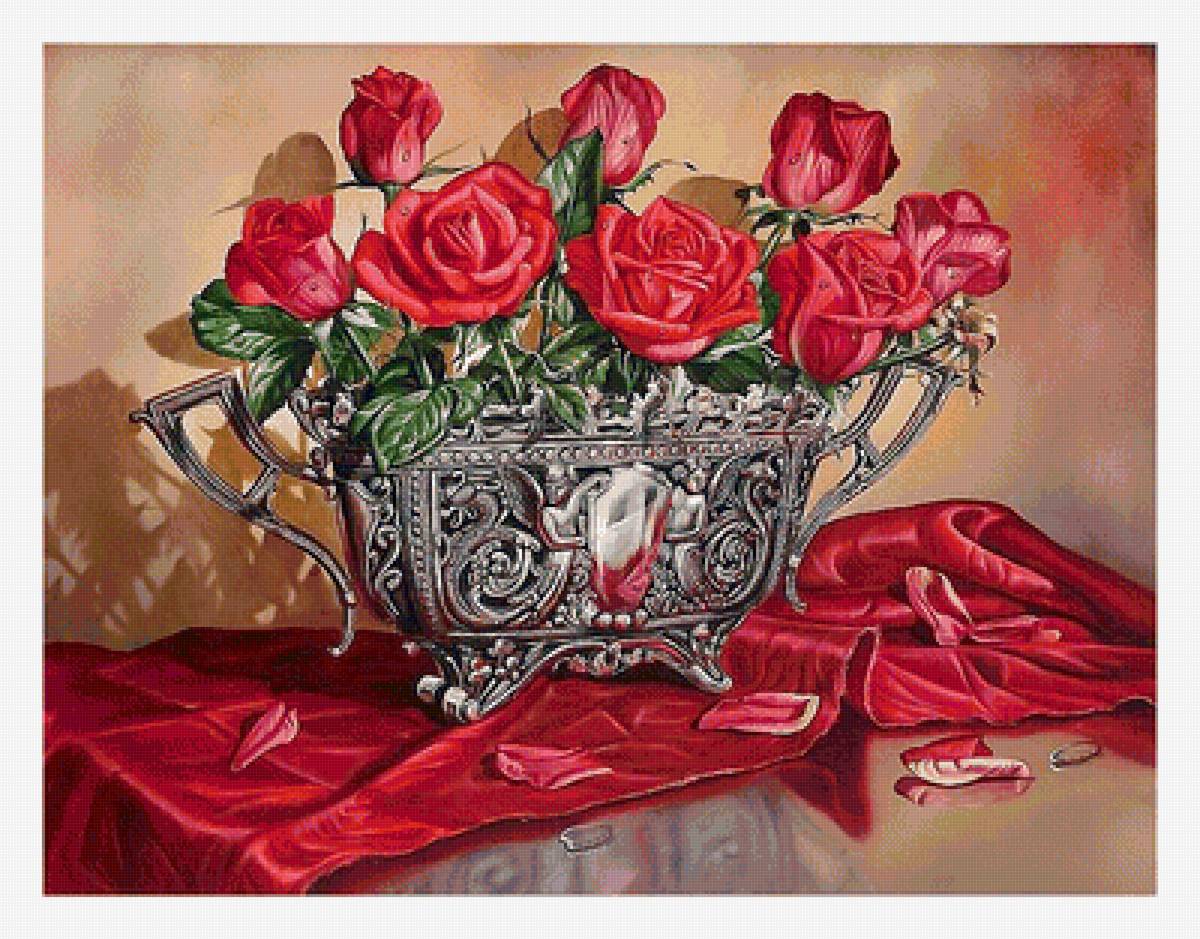 Серия "Розы". - розы, цветы, флора, букет - предпросмотр