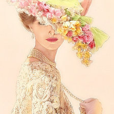 Схема вышивки «kobieta w kapeluszu»