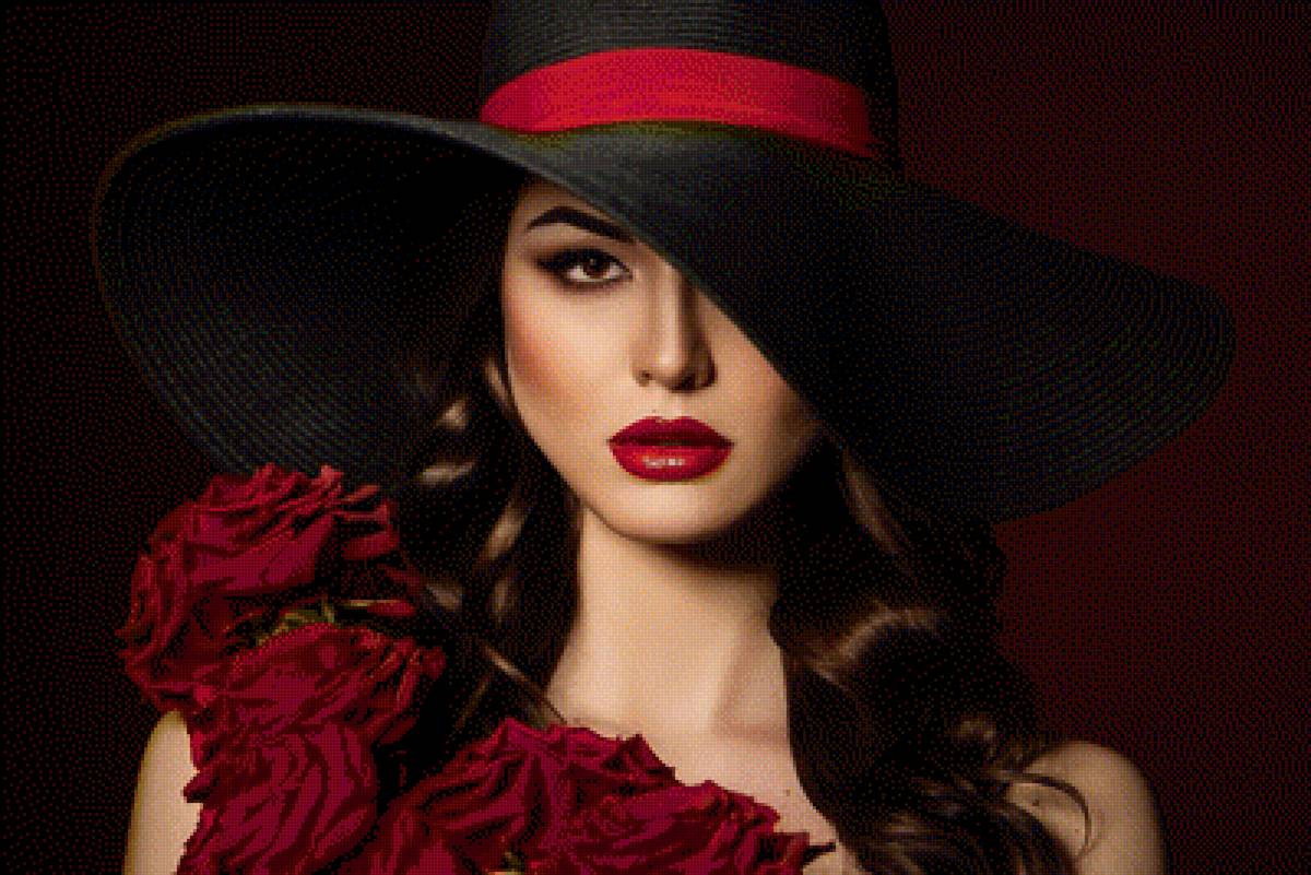 девушка в шляпе - предпросмотр