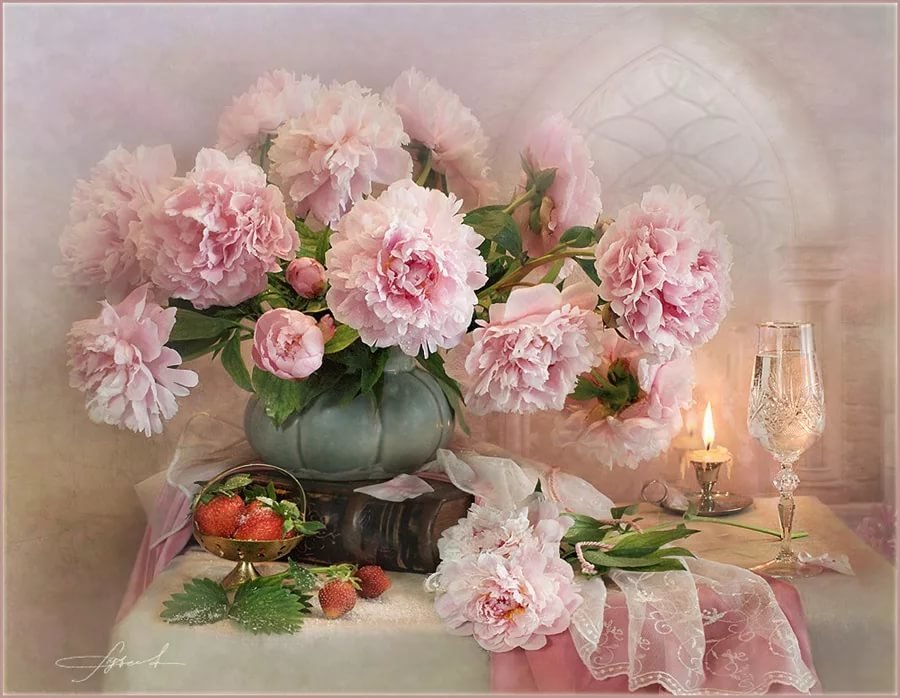 июльские грезы - книга, ягоды, цветы - оригинал