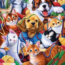 Схема вышивки «любители трикотажа»