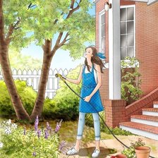 Схема вышивки «Cô gái  mùa hè»