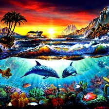 Схема вышивки «Подводный мир»