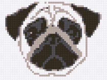 Мопс - мопс, орнамент, собака - предпросмотр