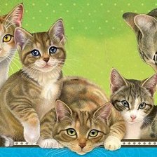 Схема вышивки «котики»