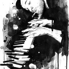 Схема вышивки «Пианист.»