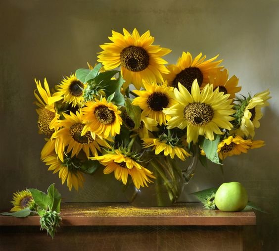 ПОДСОЛНУХИ - осение цветы, подсолнухи - оригинал