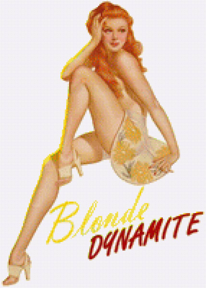 Pin up - пин ап, блондинка - предпросмотр