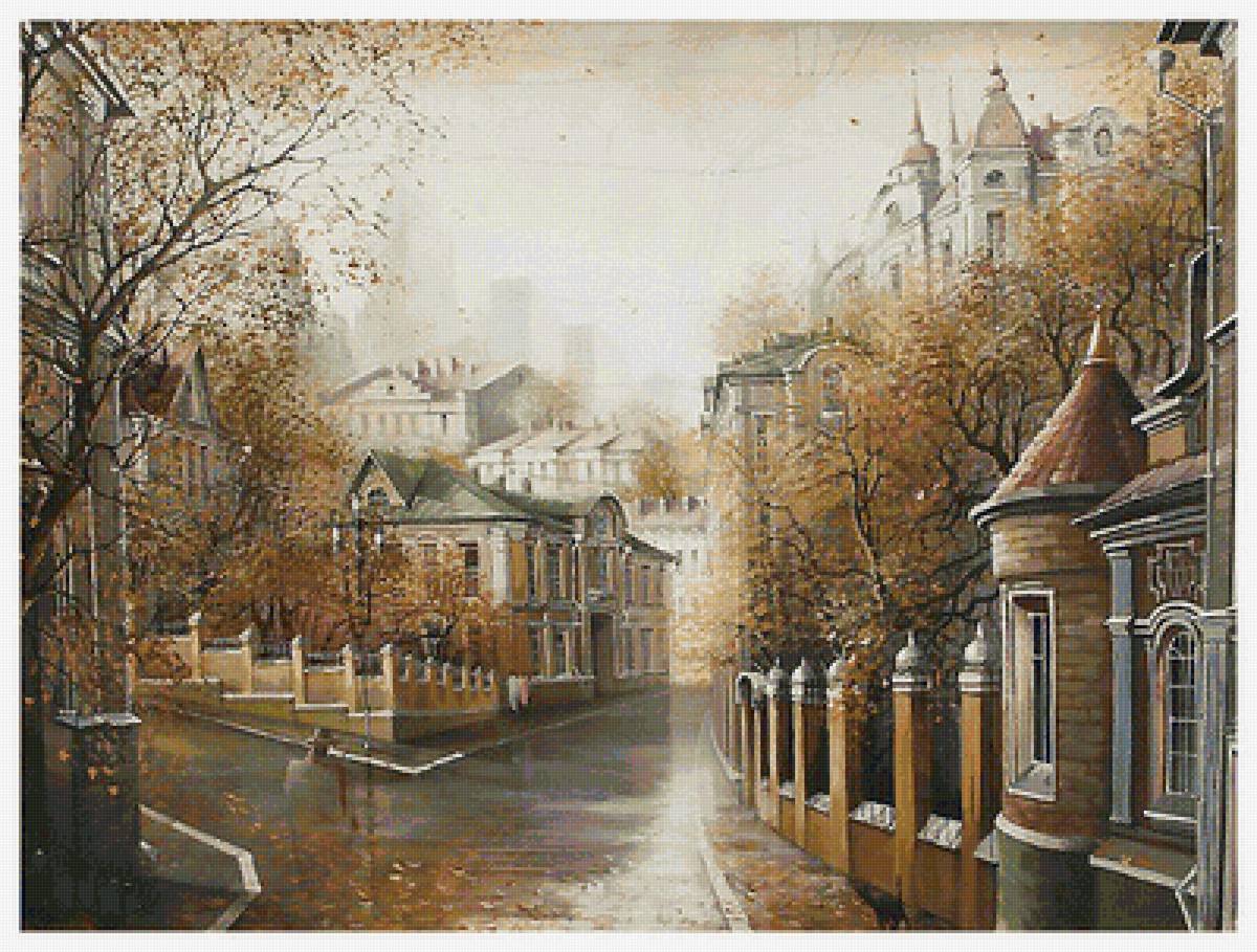 Серия "Городской пейзаж". Осень - дома, пейзаж, природа - предпросмотр