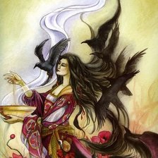 Схема вышивки «Девушка»