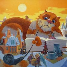 Схема вышивки «кот»