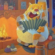 Схема вышивки «кот»