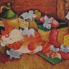 Схема вышивки «кот»