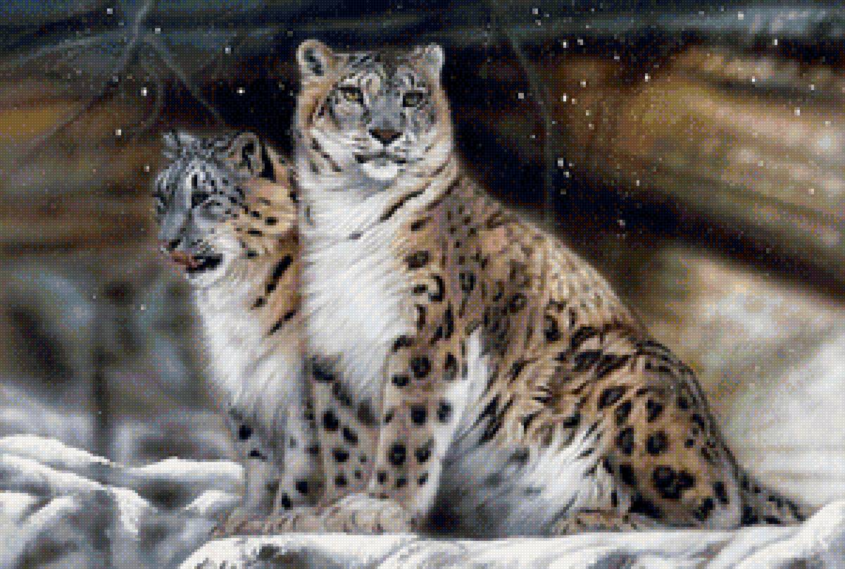 Худ. Кристина Скулте - природа, животные, леопарды - предпросмотр