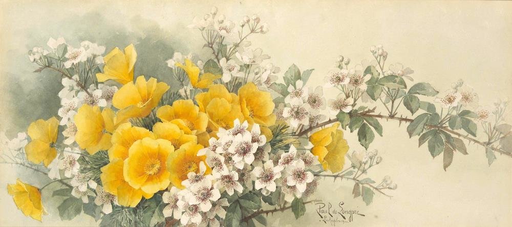 По картине де Лонгре Поля - цветы - оригинал