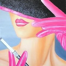 Схема вышивки «Дама»